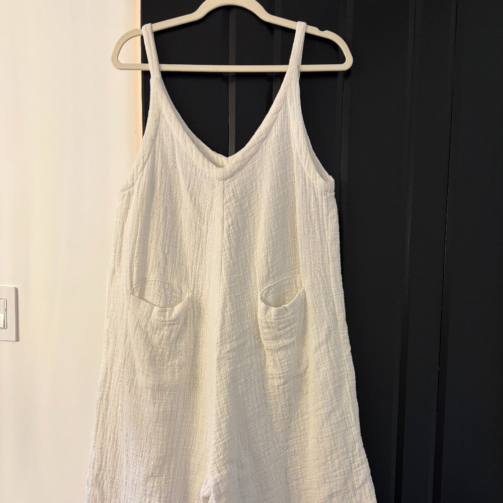 Myrah Peñaloza White Gauze Jumpsuit